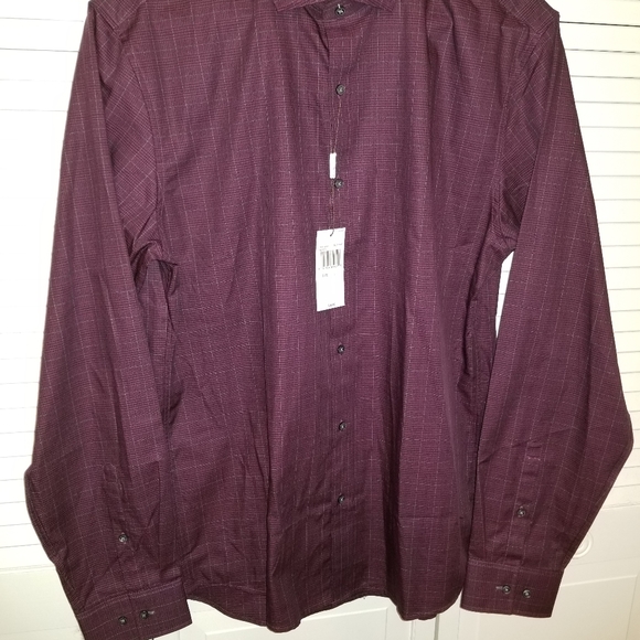 Michael Kors Men's Chaney Slim Plaid Sport Shirt - Picture 5 of 7